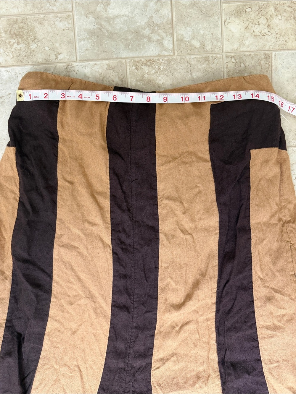 Free People Wide-Leg Striped Sleeveless Jumpsuit in Brown and Black - Picture 5 of 8